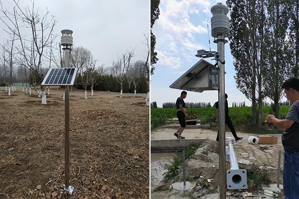 高標準農(nóng)田超聲波氣象站現(xiàn)場安裝3